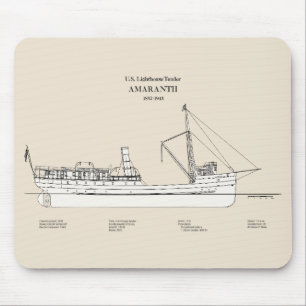 Tapis De Souris USCG Lighthouse Tender Amaranth - SBD
