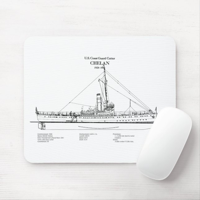 Tapis De Souris USCGC Chelan - SBD (Avec souris)