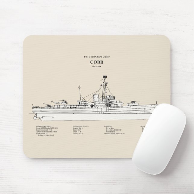 Tapis De Souris USCGC Cobb wpg-181 - SBD (Avec souris)