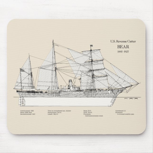 Tapis De Souris USCGRC USRC Bear - SBD (Devant)