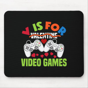 Tapis De Souris V Est Pour Jeux Vidéos Drôle Jeu Vidéo Lover Valen