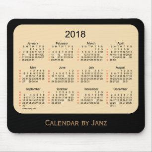 Tapis De Souris Vacances 2018 calendrier noir de blé de 52