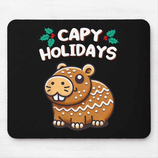 Tapis De Souris Vacances de Noël Cuisine à pain d'épices Cookie (Devant)