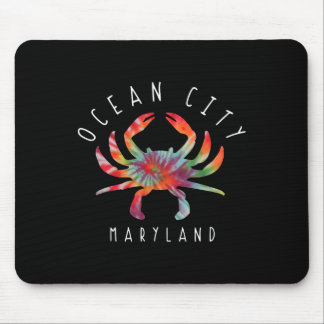 Tapis De Souris Vacances d'été tie-dye de crabe de Ocean City Mary