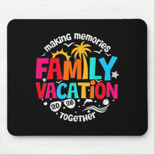 Tapis De Souris Vacances en famille à la plage, ambiance estivale
