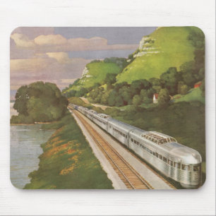 Tapis De Souris Vacances en train vintage, Locomotive dans le pays