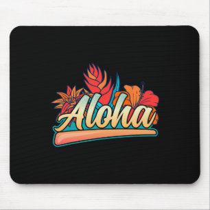 Tapis De Souris Vacances Hawaï Surf Plage Tropical Hibisc