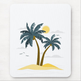 Tapis De Souris Vacances Plage Cute Palm Tropical