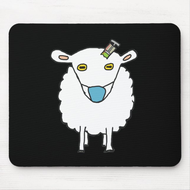 Tapis De Souris Vaccination contre la cire des moutons (Devant)