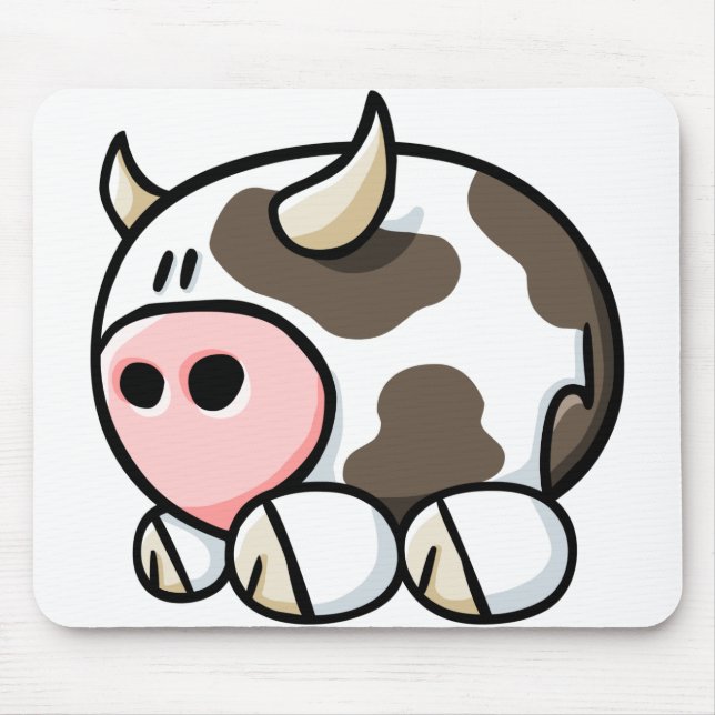 Tapis De Souris Vache à bande dessinée (Devant)