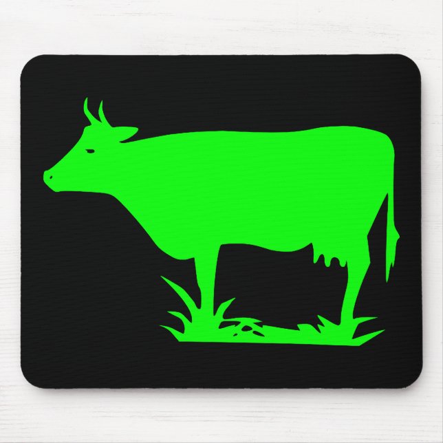 Tapis De Souris Vache Alien verte (Devant)
