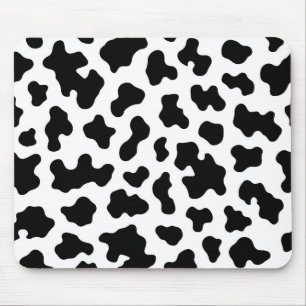 Tapis De Souris Vache blanche et noire Imprimer