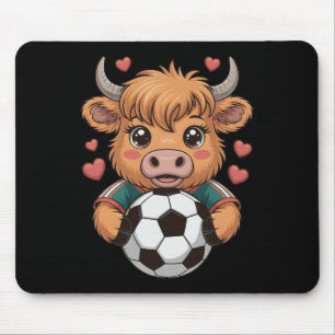 Tapis De Souris Vache de foot Kawaii, juste une fille qui aime le