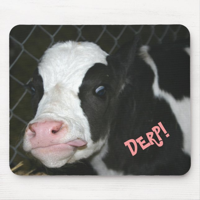 Tapis De Souris Vache drôle Mousepad à Derp (Devant)