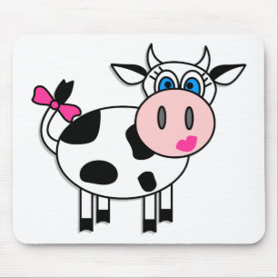 Tapis De Souris Vache heureuse à fille