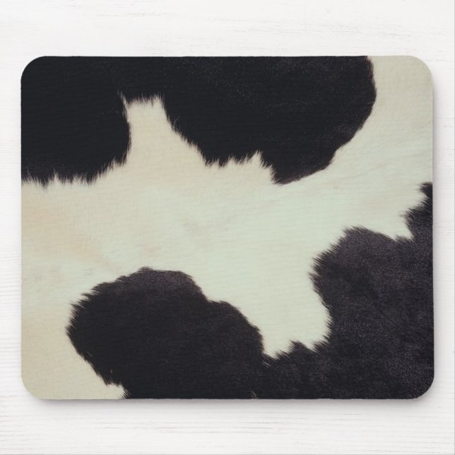 Tapis De Souris Vache noire et blanche cachée (Devant)