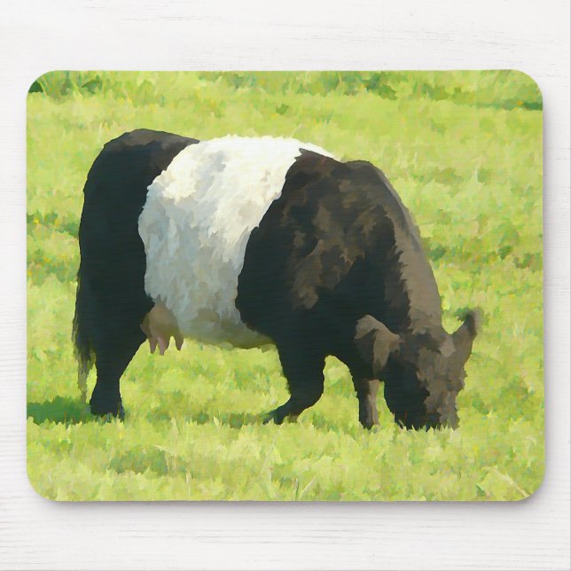 Tapis De Souris Vache peinte à Galloway ceinturée par sembler dans (Devant)