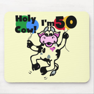 Tapis De Souris Vache sainte je suis 50 T-shirts et cadeaux