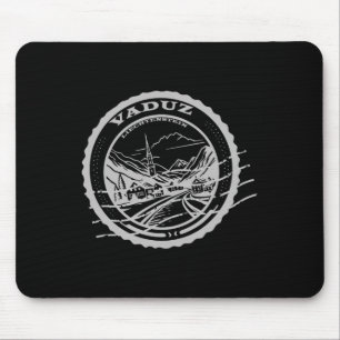 Tapis De Souris Vaduz Liechtenstein Voyage Enseigne Vintage Timbre
