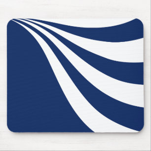 Tapis De Souris Vague bleue et blanche