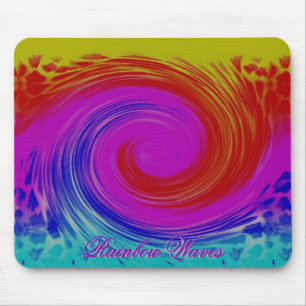 Tapis De Souris Vagues arc-en-ciel