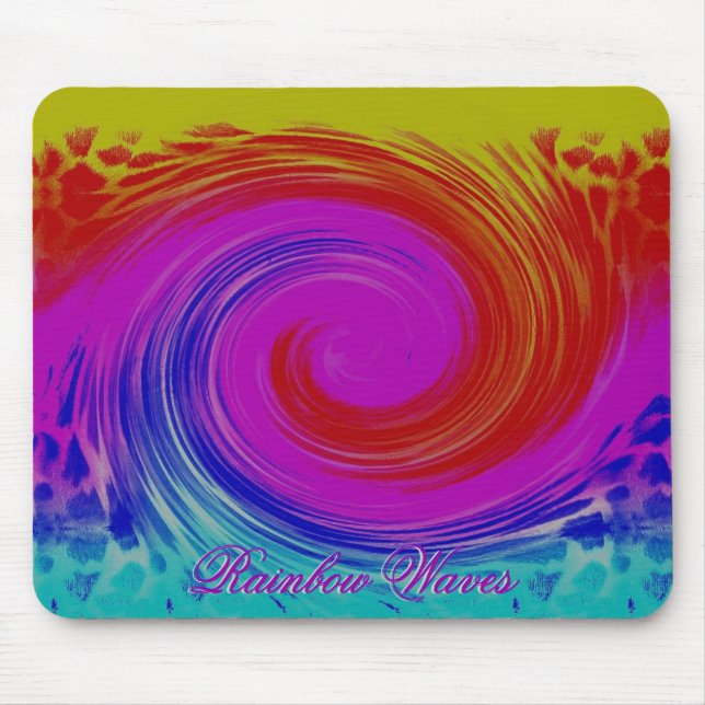 Tapis De Souris Vagues arc-en-ciel (Devant)