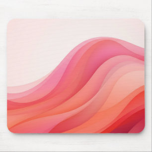 Tapis de souris Vagues de dégradé rose corail