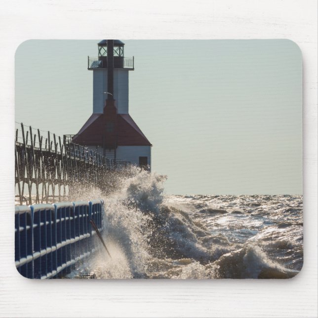 Tapis De Souris Vagues De Fierce À Saint-Joseph (Devant)