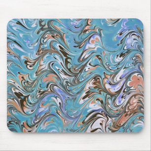 Tapis De Souris Vagues en bleu acrylique pour l'art Abstrait