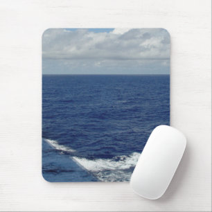 Tapis De Souris Vagues océaniques et nuages fluides Mousepad