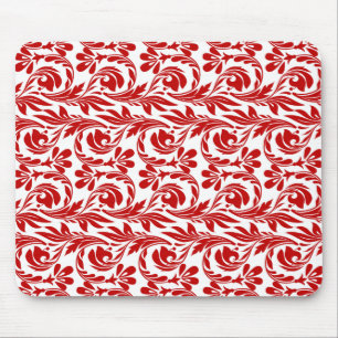 Tapis De Souris Vagues, Rouge-Blanc-Ordinateur Mousepad