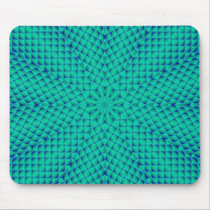 Tapis De Souris Vagues vertes et bleues