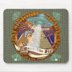 Tapis De Souris Vaisseau Spatial Alien Pyramides