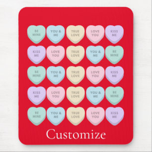 Tapis De Souris Valentine Candy Hearts Thunder_Cove