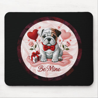Tapis De Souris Valentine English Bulldog Desk Mousepad