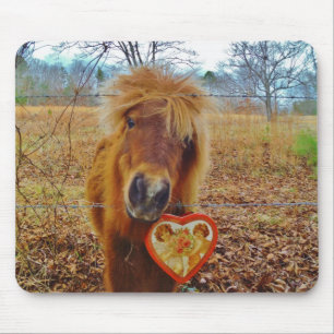 Tapis De Souris Valentine Heart Miniature Brown Horse