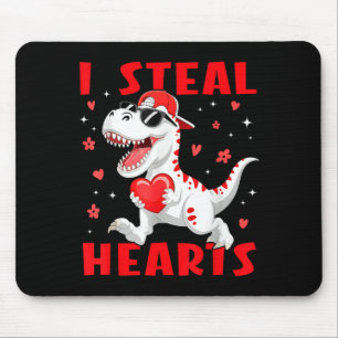 Tapis De Souris Valentine je vole des cœurs T-rex dinosaure bébé g
