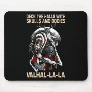 Tapis De Souris Valhalla-La Deck les halls avec crânes et corps