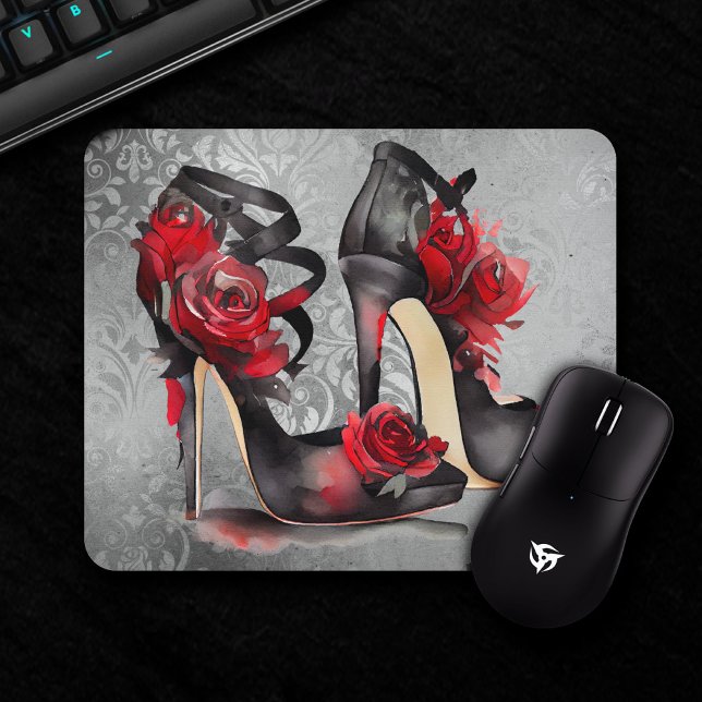 Tapis De Souris Vampy Strappy Stilettos | Roses rouges talons sur  (Créateur téléchargé)