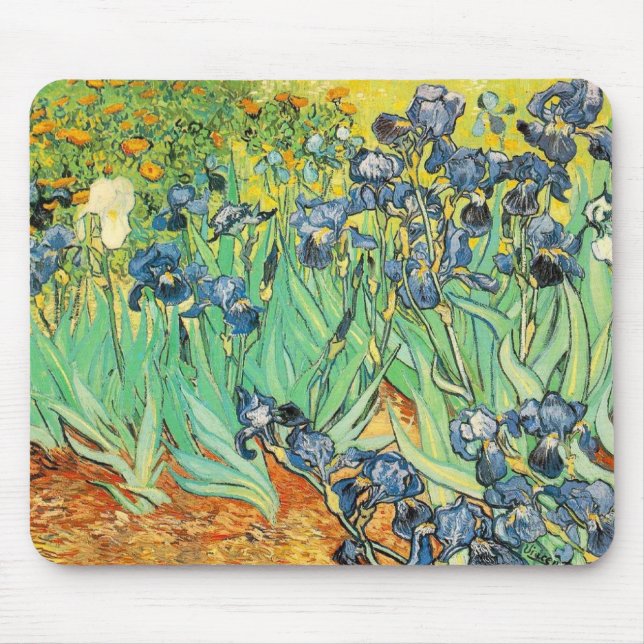 Tapis De Souris Van Gogh Irises Mousepad (Devant)