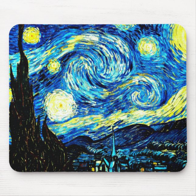 Tapis De Souris Van Gogh - Nuit étoilée (Devant)