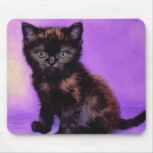 Tapis De Souris Van Gogh Style Chat pourpre