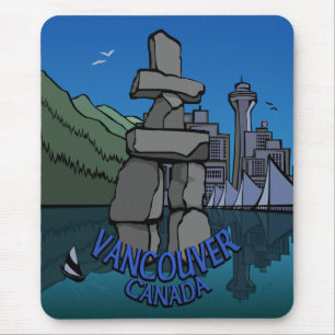 Tapis De Souris Vancouver Canada Souvenir Mousepad Inukshuk