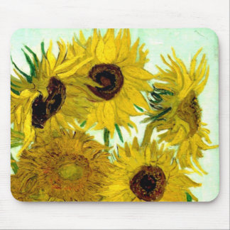 Tapis De Souris Vase avec douze tournesols, beaux-arts de Van Gogh