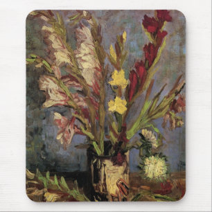 Tapis De Souris Vase avec Glaïeuls par Vincent van Gogh