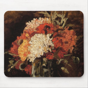 Tapis De Souris Vase avec oeillets par Vincent van Gogh