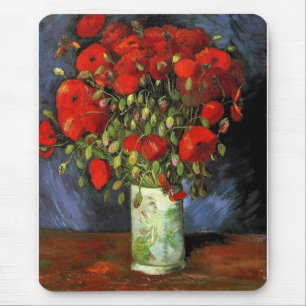 Tapis De Souris Vase par Red Poppies Vincent van Gogh
