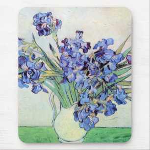 Tapis De Souris Vase Still Life avec Irises par Vincent van Gogh