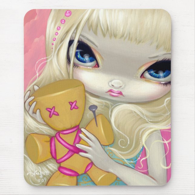 Tapis De Souris "Vaudou dans" Mousepad rose (Devant)