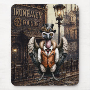 Tapis De Souris Vautour Steampunk dans une ville industrielle